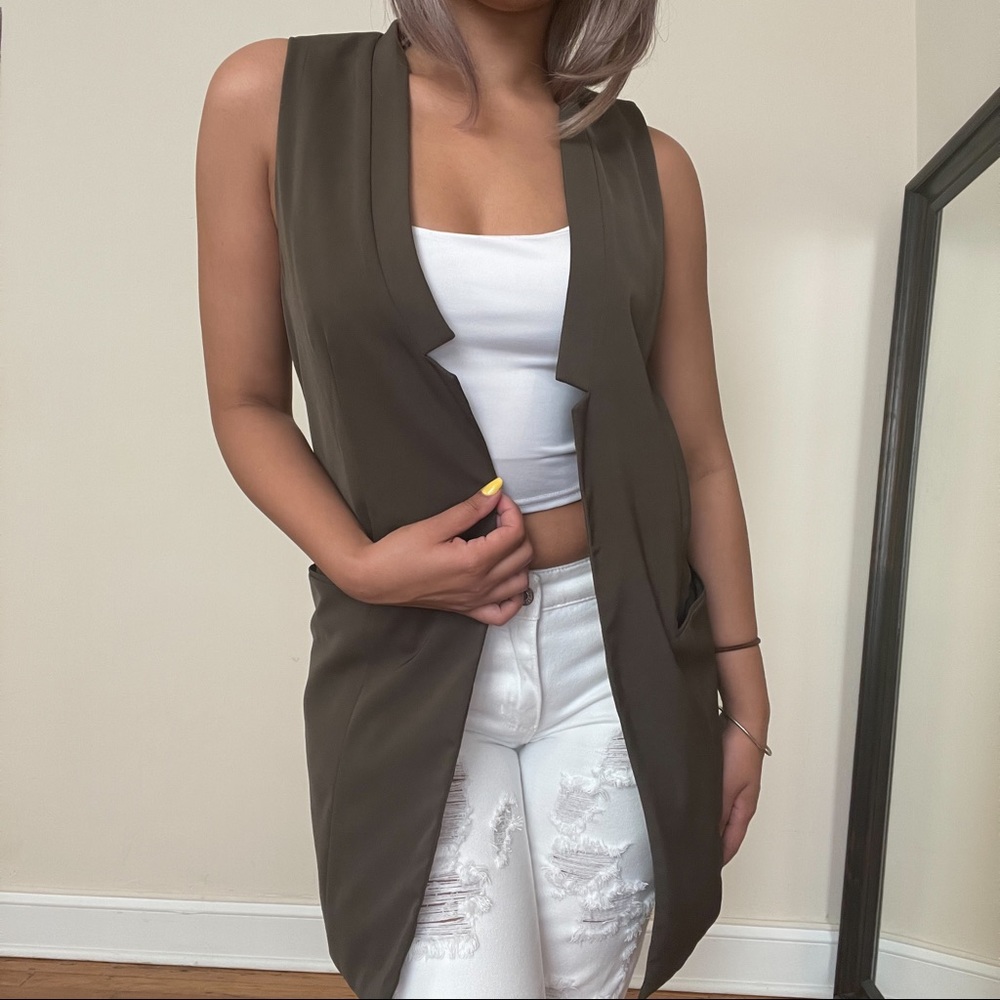 Olive Mid-Line Duster